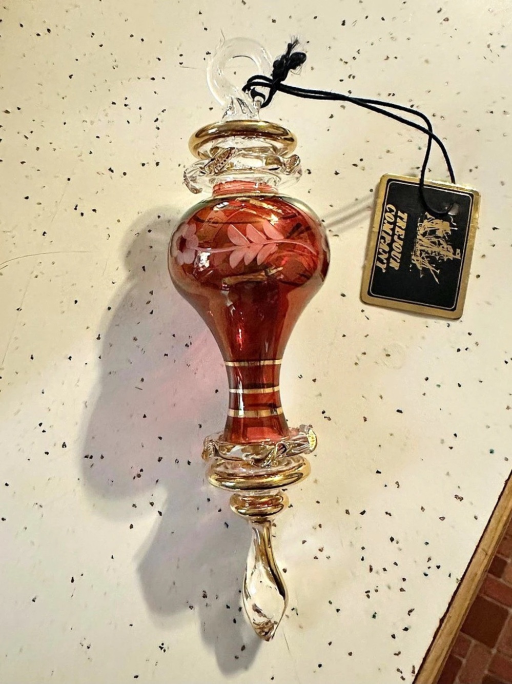 New Trejour Company Blown Glass Christmas Ornament